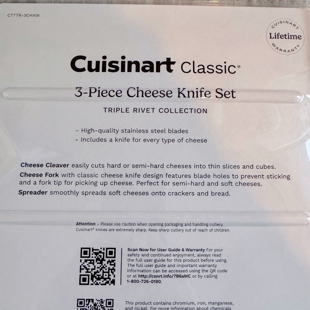Cuisinart 3-Piece Cheese Classic Knife Set NWT - Picture 7 of 7